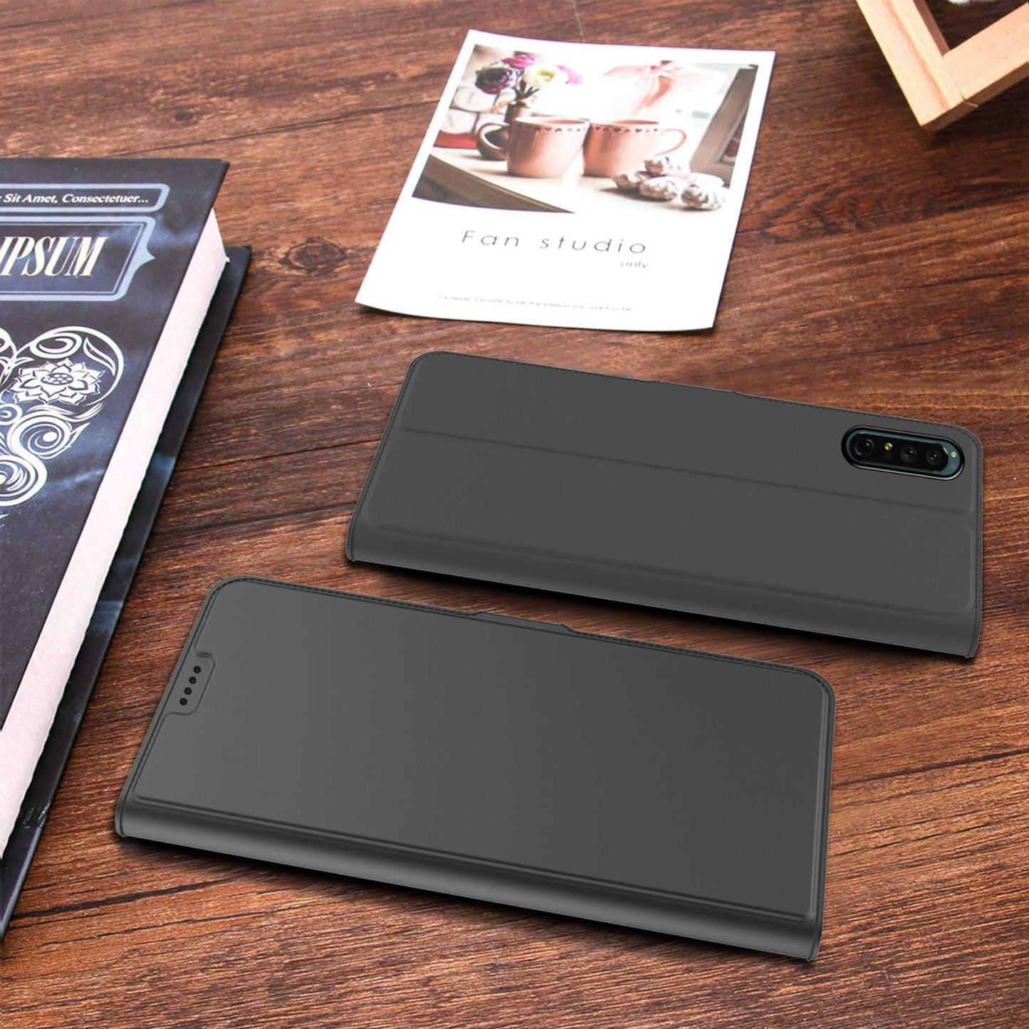 For Sony Xperia 5 III 5G PU Leather Phone Case Card Slot Magnetic Closure Stand Flip Cover