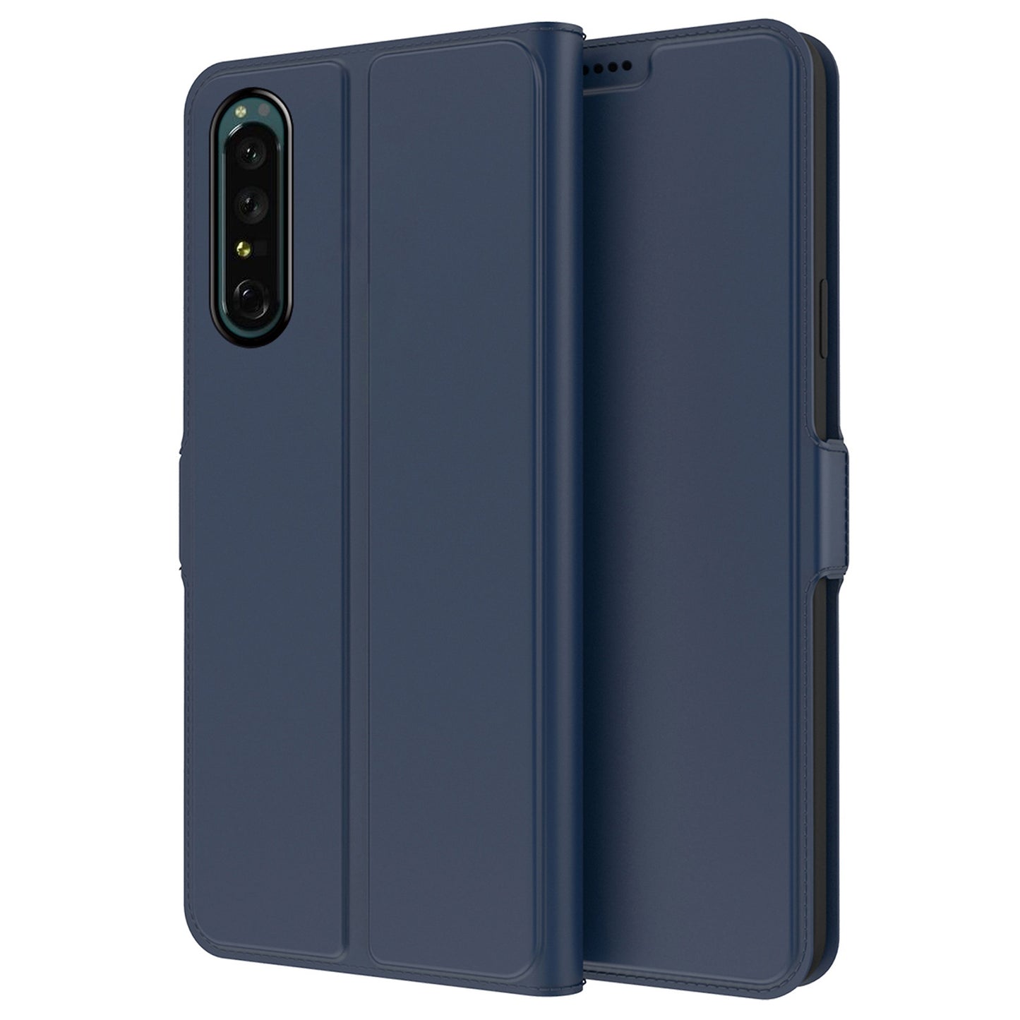 For Sony Xperia 5 III 5G PU Leather Phone Case Card Slot Magnetic Closure Stand Flip Cover