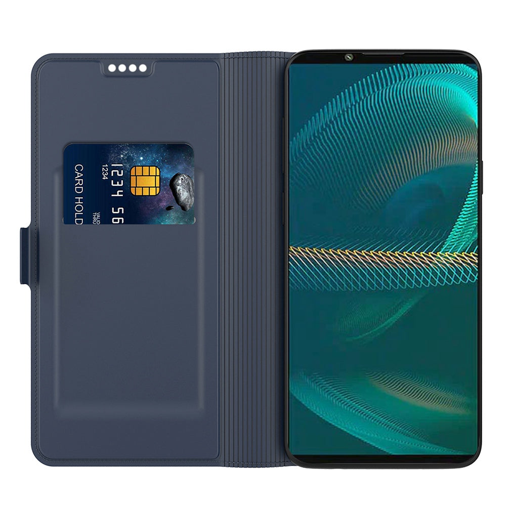 For Sony Xperia 5 III 5G PU Leather Phone Case Card Slot Magnetic Closure Stand Flip Cover