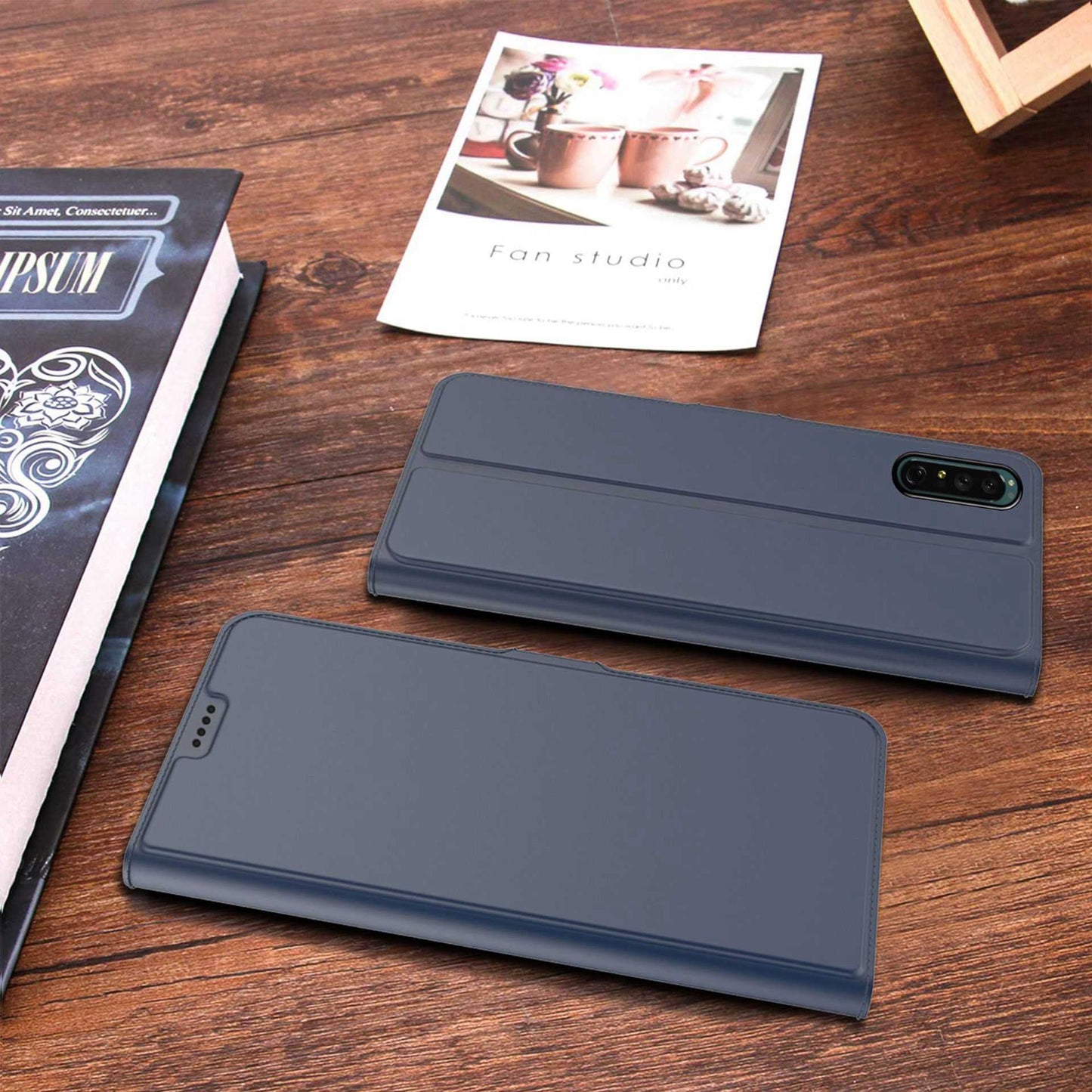 For Sony Xperia 5 III 5G PU Leather Phone Case Card Slot Magnetic Closure Stand Flip Cover