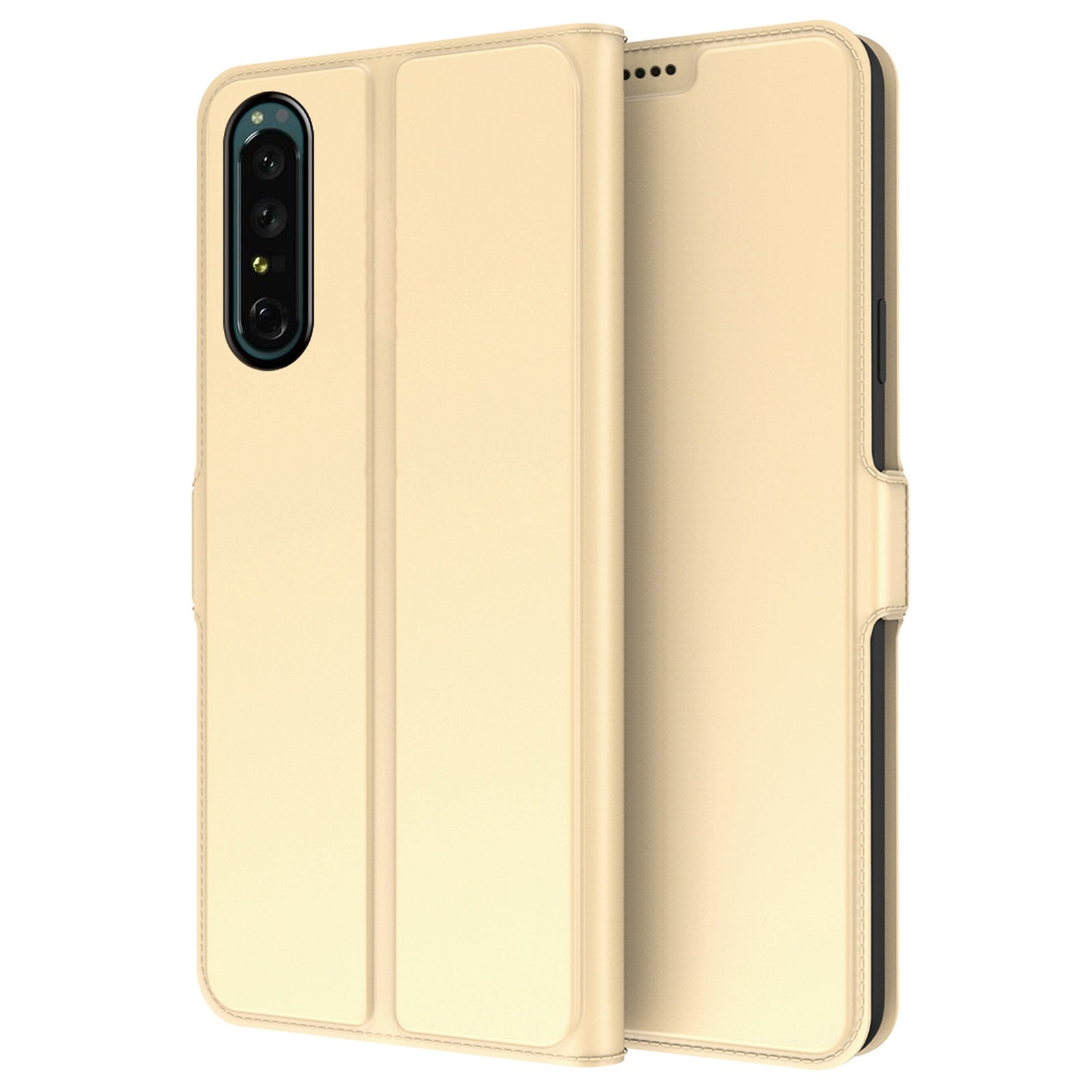 For Sony Xperia 5 III 5G PU Leather Phone Case Card Slot Magnetic Closure Stand Flip Cover