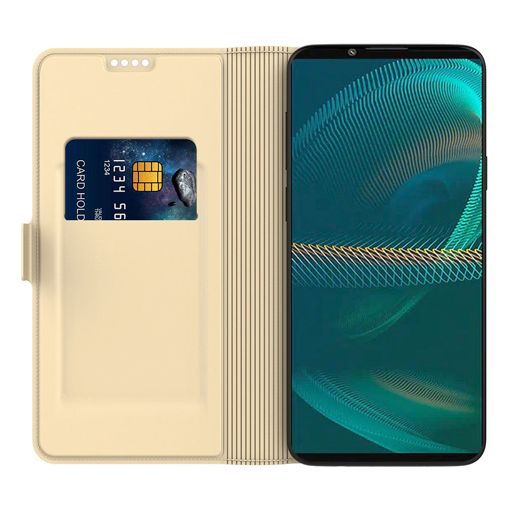 For Sony Xperia 5 III 5G PU Leather Phone Case Card Slot Magnetic Closure Stand Flip Cover