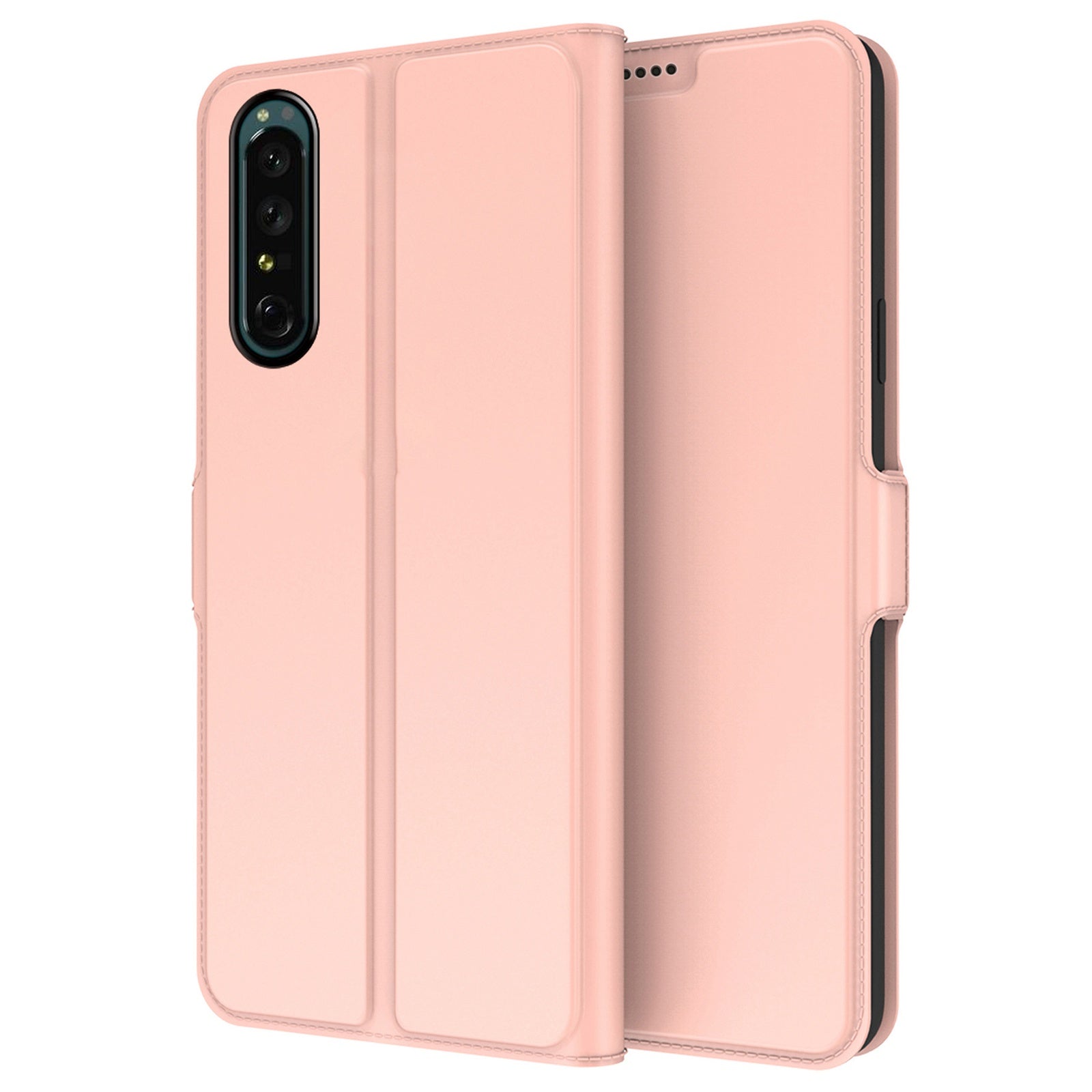 For Sony Xperia 5 III 5G PU Leather Phone Case Card Slot Magnetic Closure Stand Flip Cover
