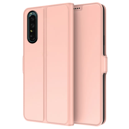 For Sony Xperia 5 III 5G PU Leather Phone Case Card Slot Magnetic Closure Stand Flip Cover