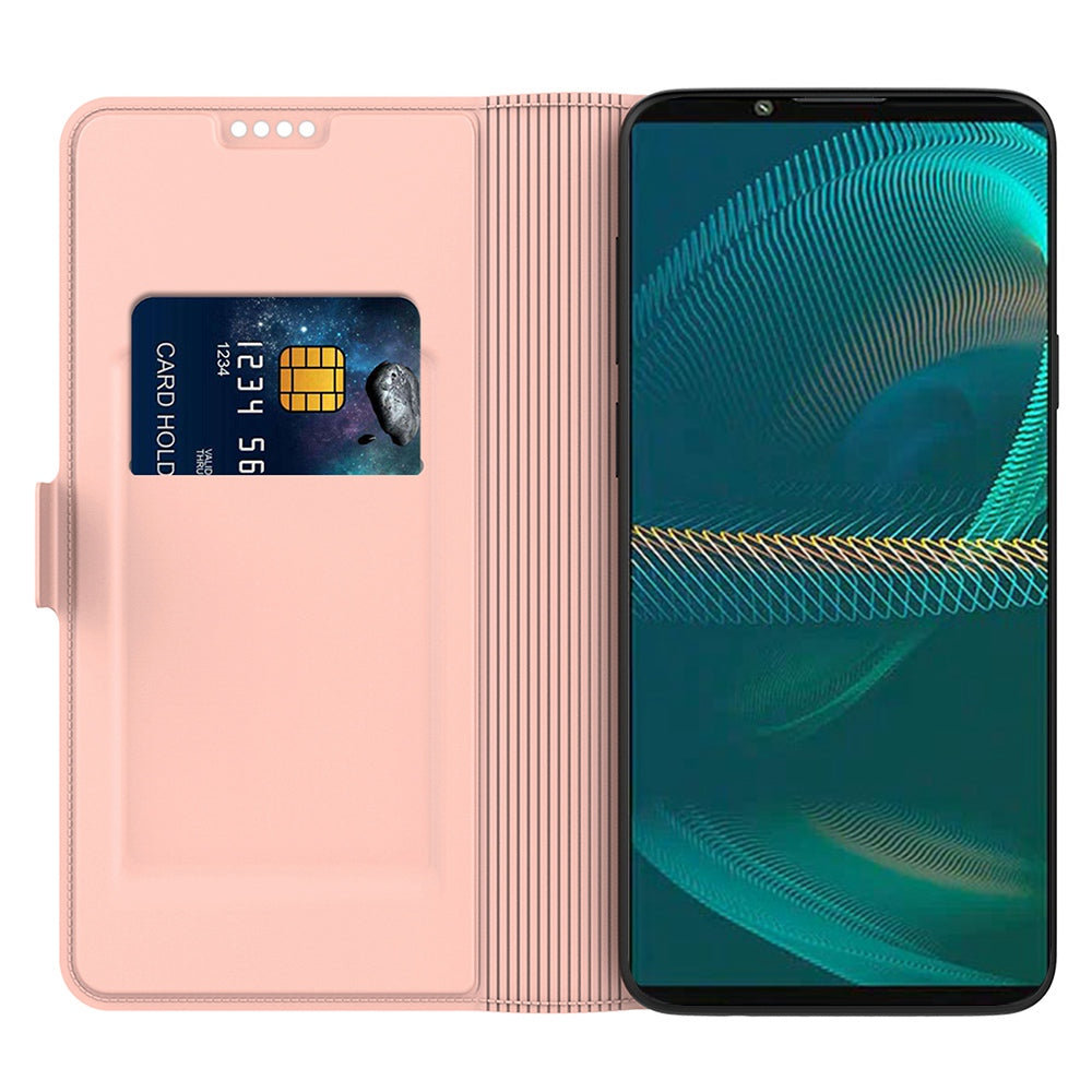For Sony Xperia 5 III 5G PU Leather Phone Case Card Slot Magnetic Closure Stand Flip Cover