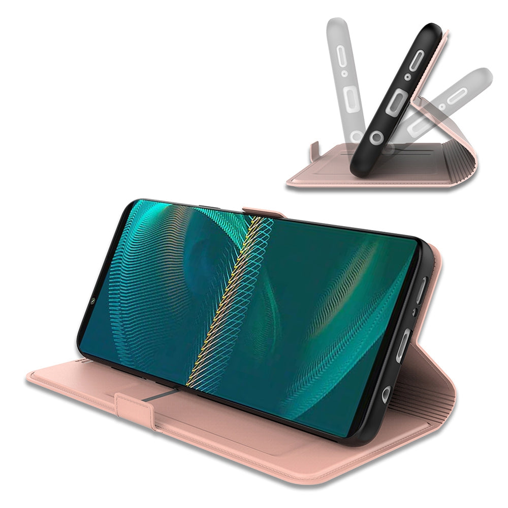For Sony Xperia 5 III 5G PU Leather Phone Case Card Slot Magnetic Closure Stand Flip Cover