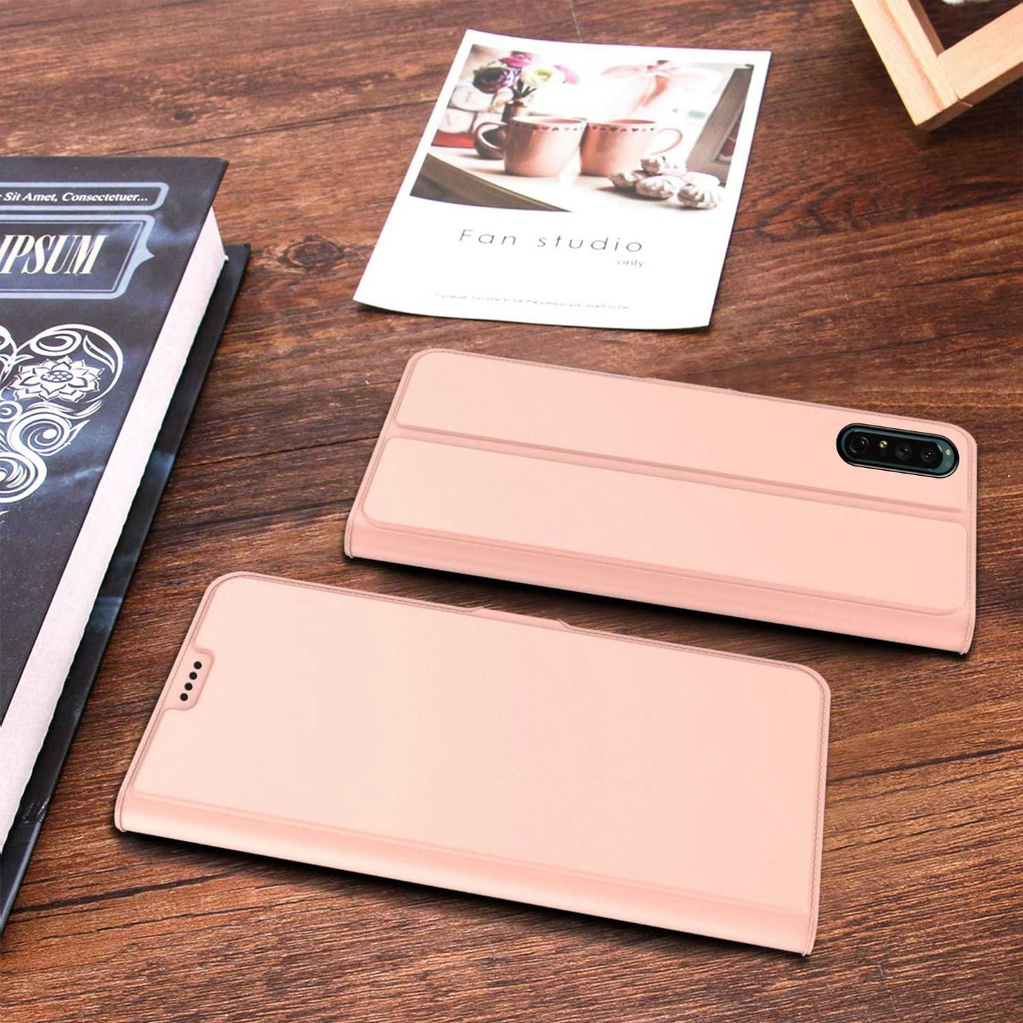 For Sony Xperia 5 III 5G PU Leather Phone Case Card Slot Magnetic Closure Stand Flip Cover