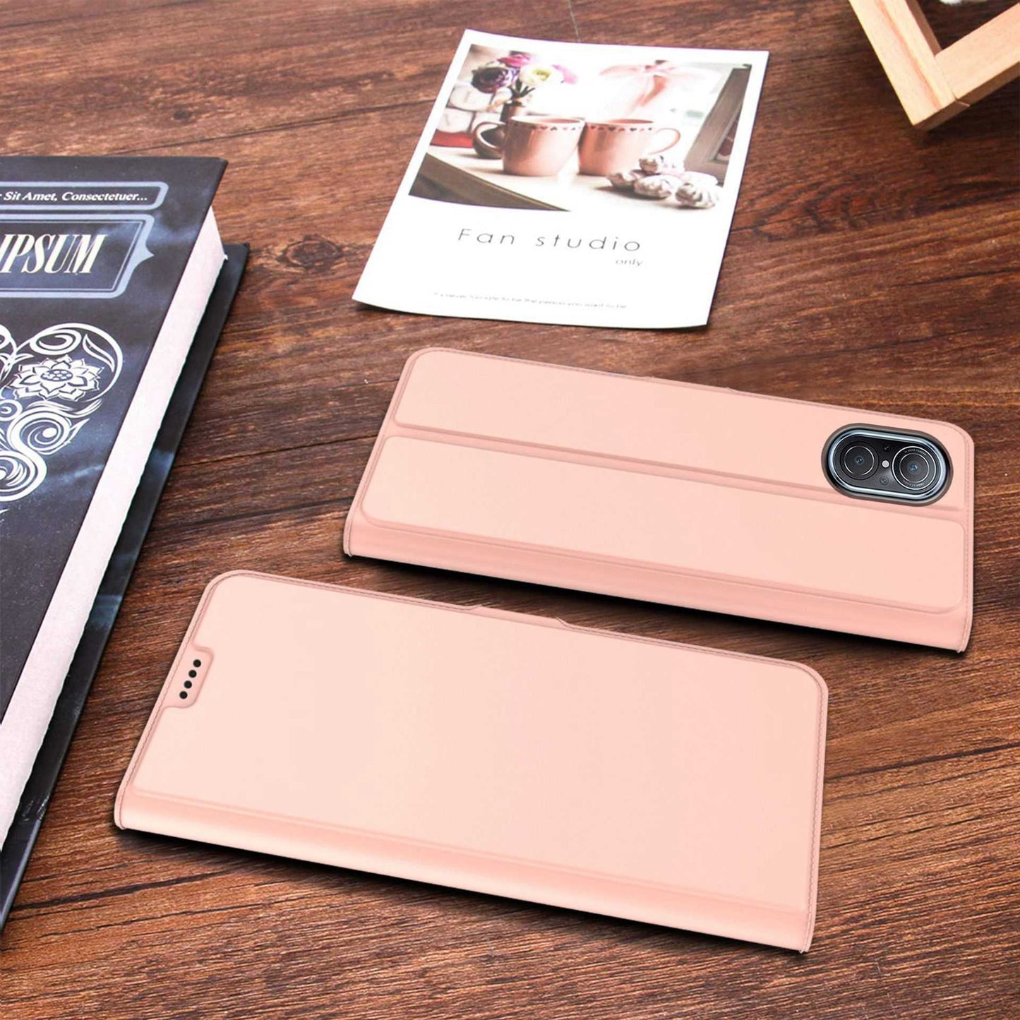 For Huawei nova 9 SE Card Holder Design PU Leather Phone Case Drop-proof Magnetic Protector with Stand