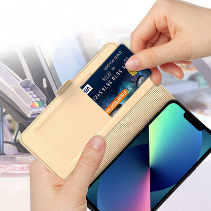For iPhone 13 Pro 6.1 inch Anti-scratch PU Leather Flip Folio Phone Cover Inner TPU Magnetic Full Protection Stand Card Slot Phone Case