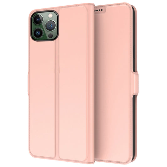 For iPhone 13 Pro 6.1 inch Anti-scratch PU Leather Flip Folio Phone Cover Inner TPU Magnetic Full Protection Stand Card Slot Phone Case
