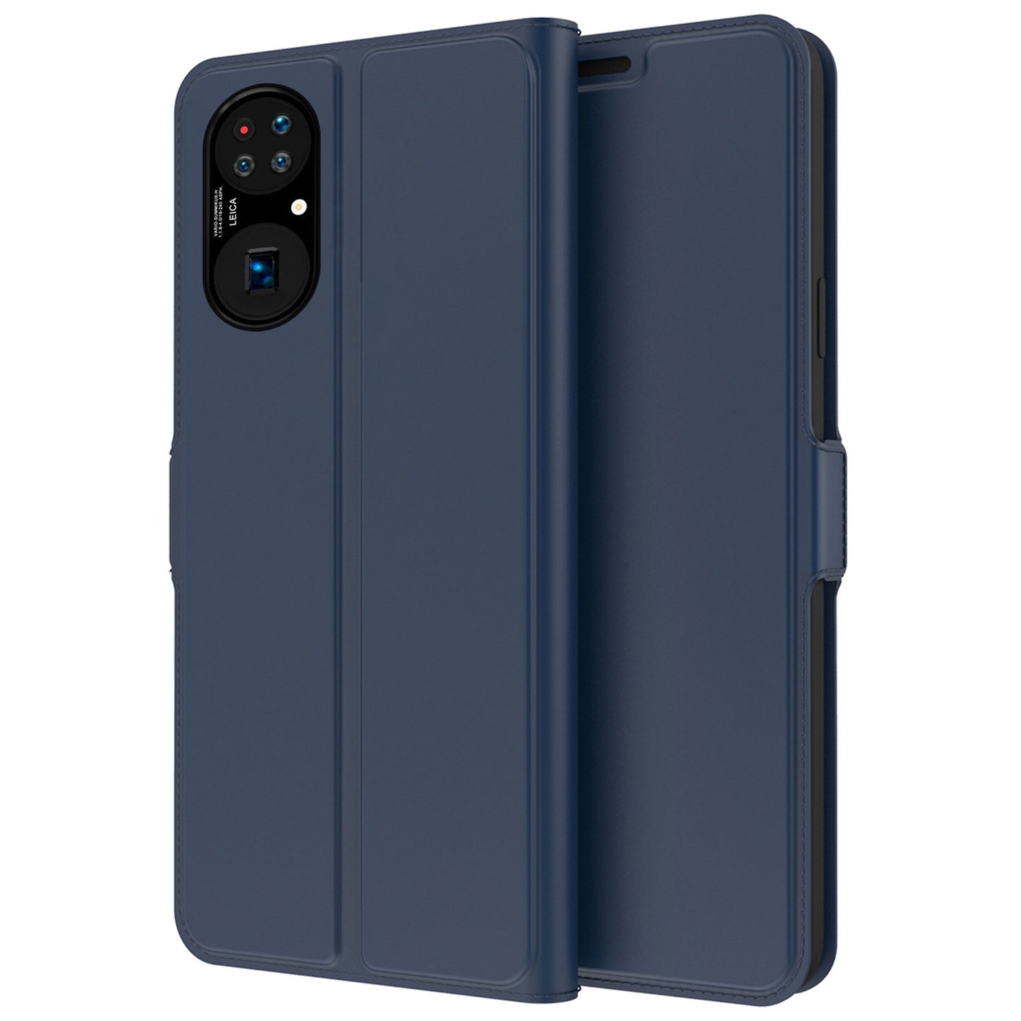 For Huawei P50 4G PU Leather Flip Protective Phone Case Double Magnetic Clasp Stand Card Slot Folio Cover