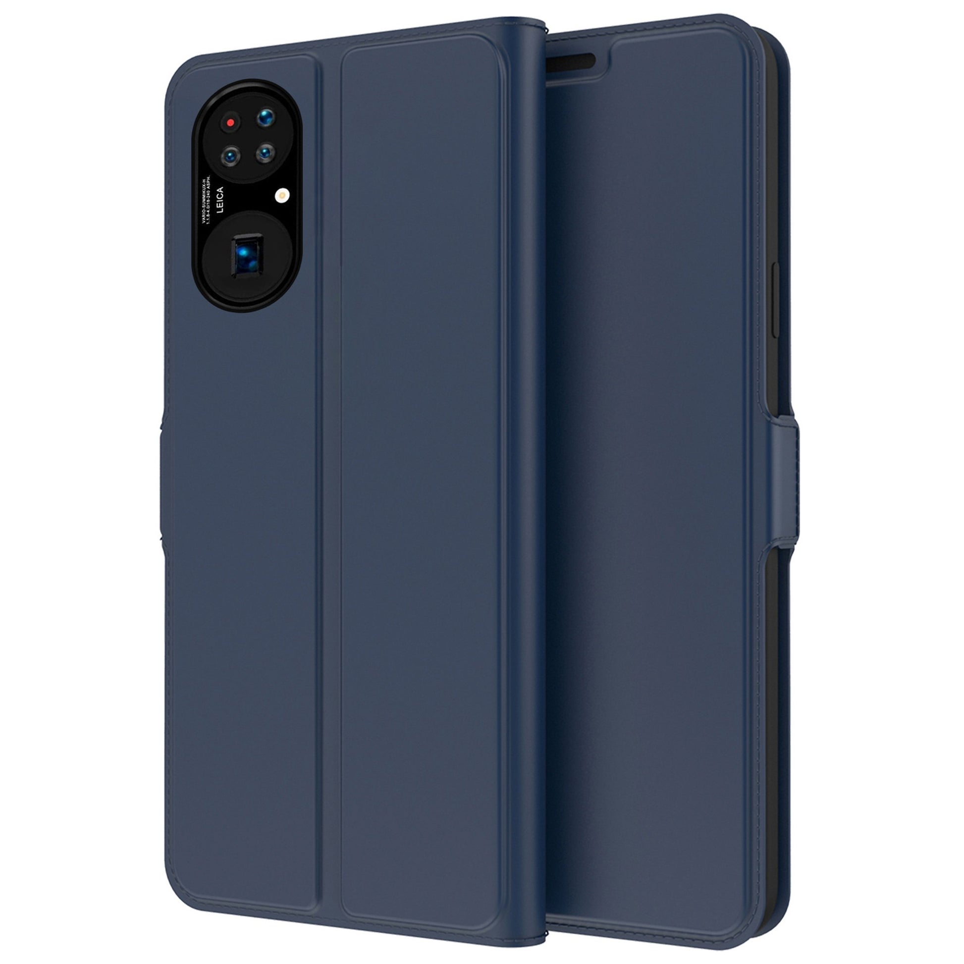 For Huawei P50 4G PU Leather Flip Protective Phone Case Double Magnetic Clasp Stand Card Slot Folio Cover