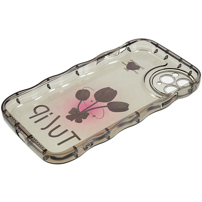 For iPhone 11 Pro Max 6.5 inch Pattern Printed Wave-shaped Edge Case Anti-wear Soft TPU Well-protected Phone Cover