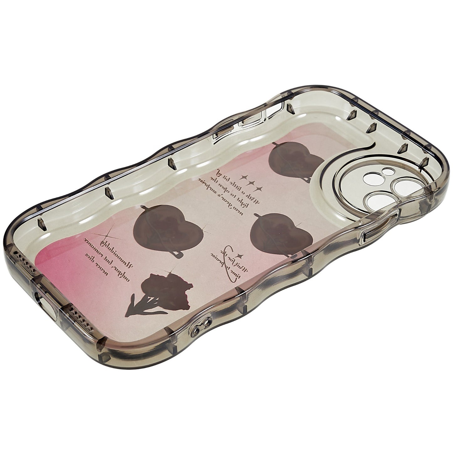 For iPhone 11 6.1 inch Wave-shaped Edge Pattern Printed Protector Anti-shock Soft TPU Phone Case Cover