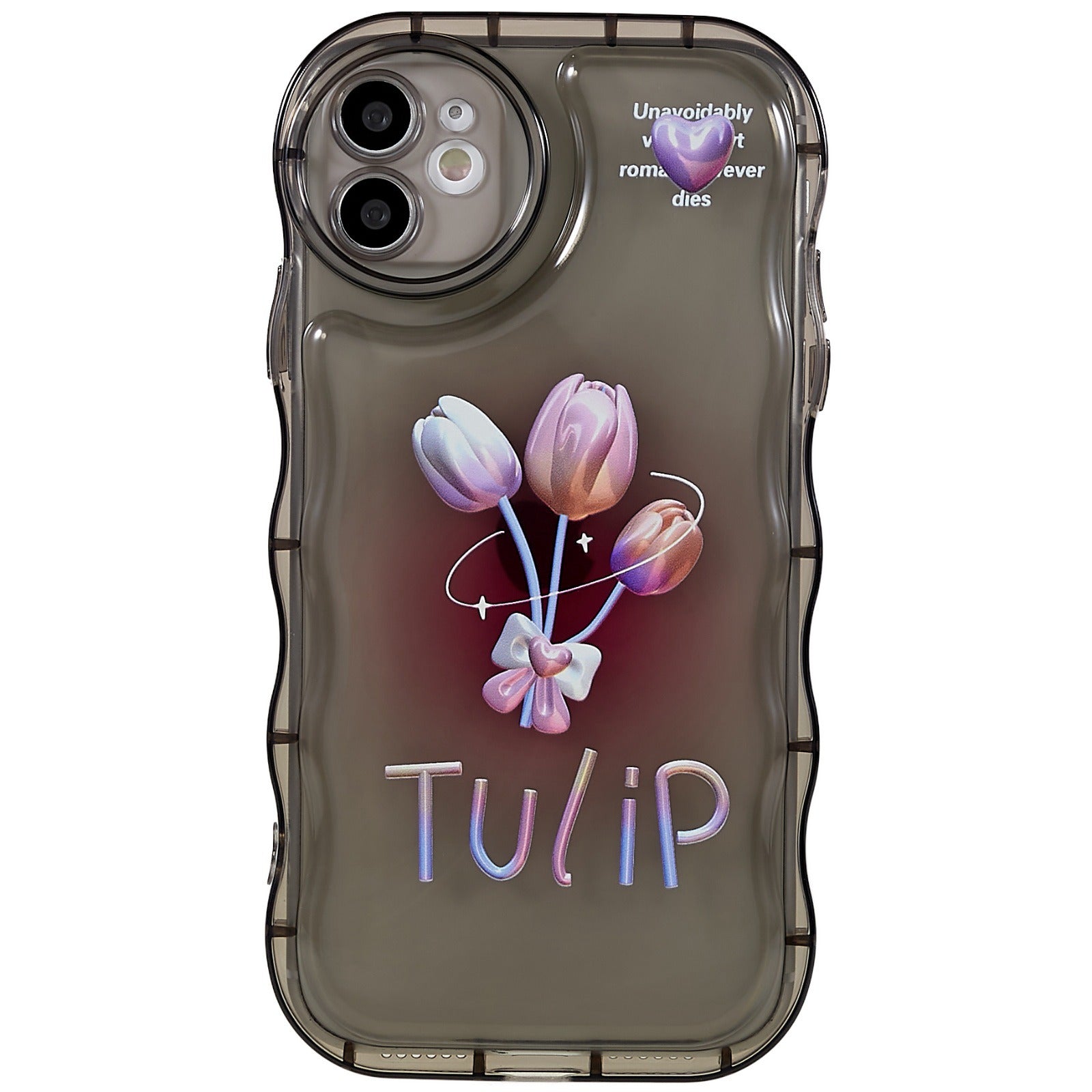 For iPhone 11 6.1 inch Wave-shaped Edge Pattern Printed Protector Anti-shock Soft TPU Phone Case Cover