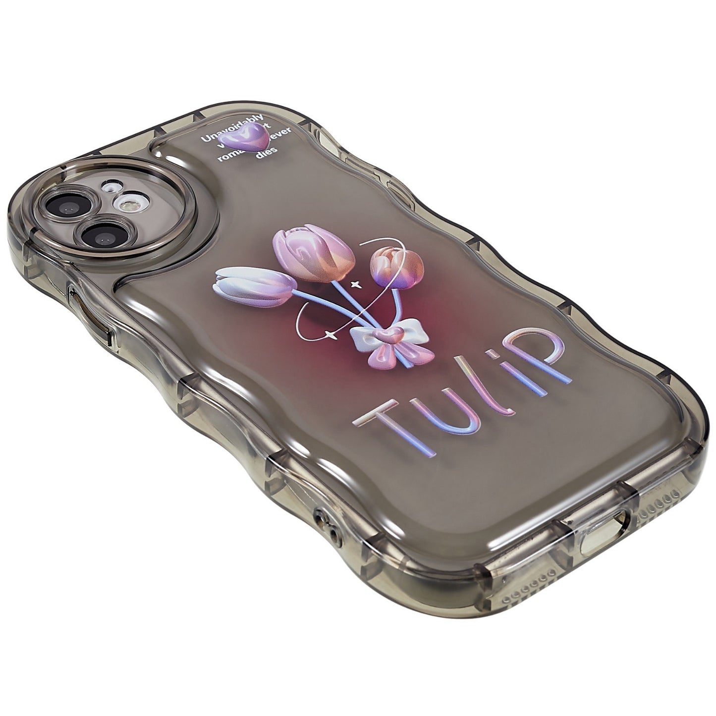 For iPhone 11 6.1 inch Wave-shaped Edge Pattern Printed Protector Anti-shock Soft TPU Phone Case Cover