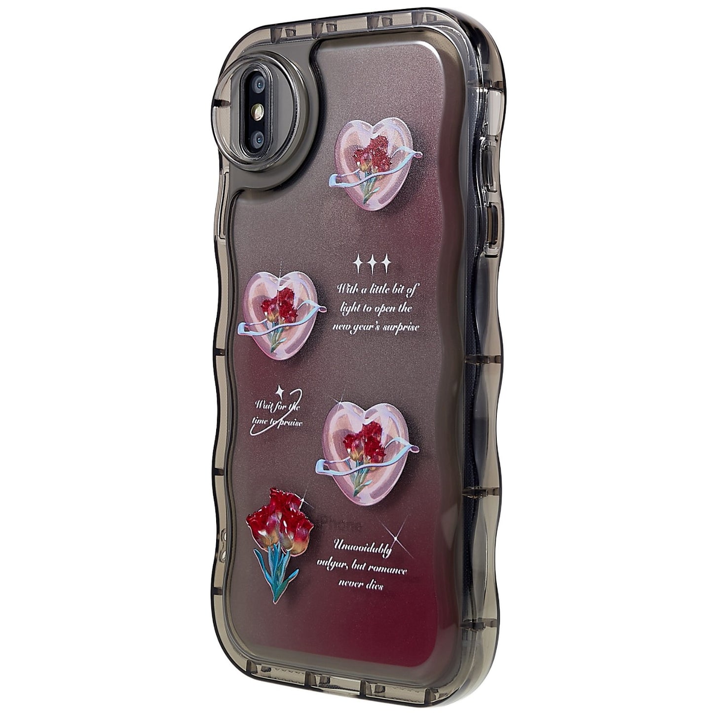 For iPhone XS Max 6.5 inch Anti-scratch Pattern Printed Cover Wave-shaped Edge Soft TPU Anti-drop Phone Case