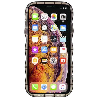 For iPhone XS Max 6.5 inch Anti-scratch Pattern Printed Cover Wave-shaped Edge Soft TPU Anti-drop Phone Case