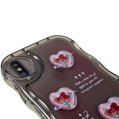 For iPhone XS Max 6.5 inch Anti-scratch Pattern Printed Cover Wave-shaped Edge Soft TPU Anti-drop Phone Case