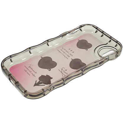 For iPhone XS Max 6.5 inch Anti-scratch Pattern Printed Cover Wave-shaped Edge Soft TPU Anti-drop Phone Case