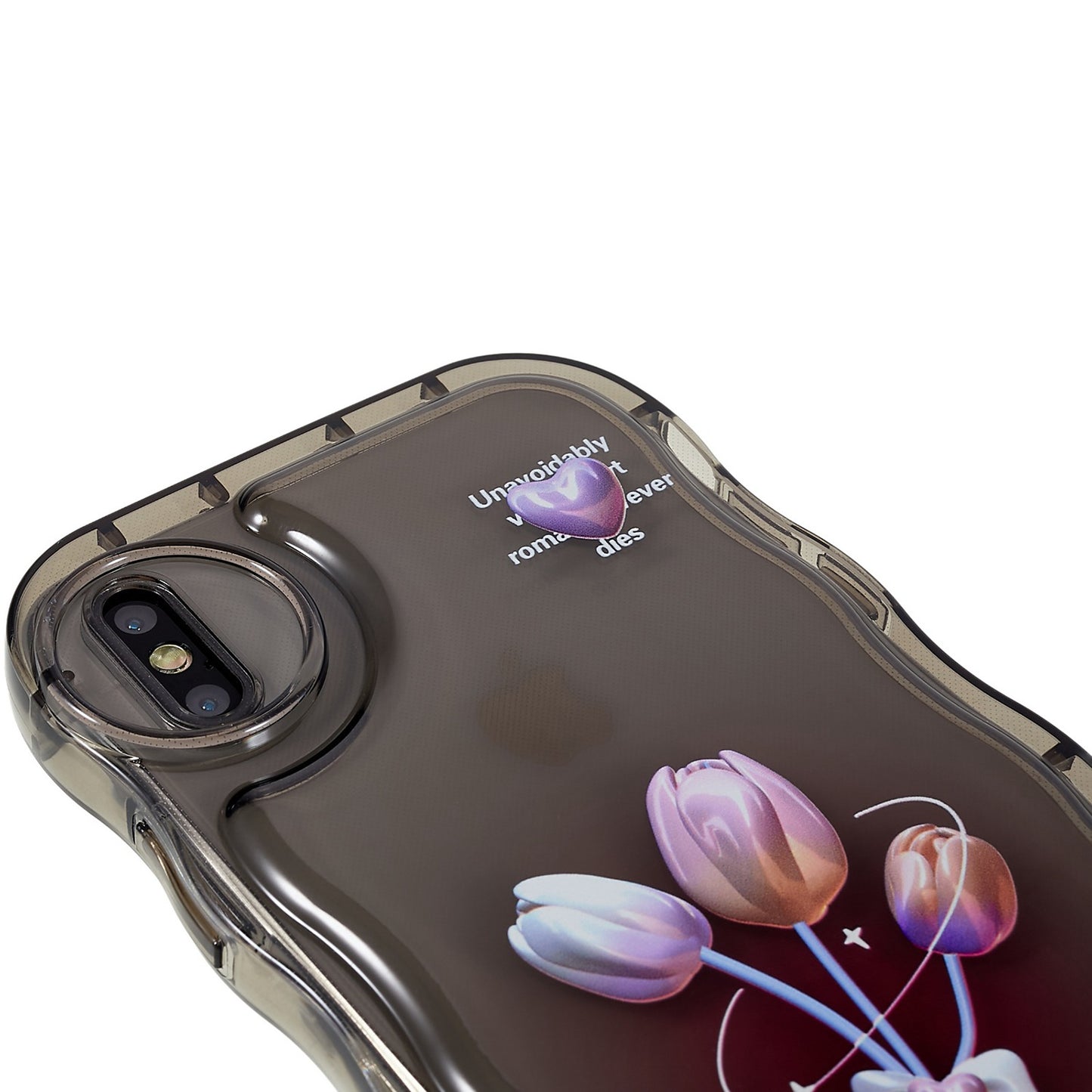 For iPhone XS Max 6.5 inch Anti-scratch Pattern Printed Cover Wave-shaped Edge Soft TPU Anti-drop Phone Case