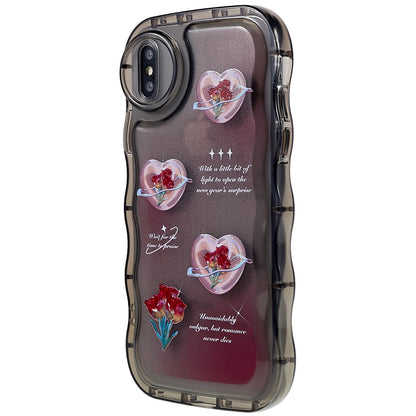 For iPhone X / XS 5.8 inch Anti-drop Anti-wear Pattern Printed Cover Wave-shaped Edge Soft TPU Phone Case
