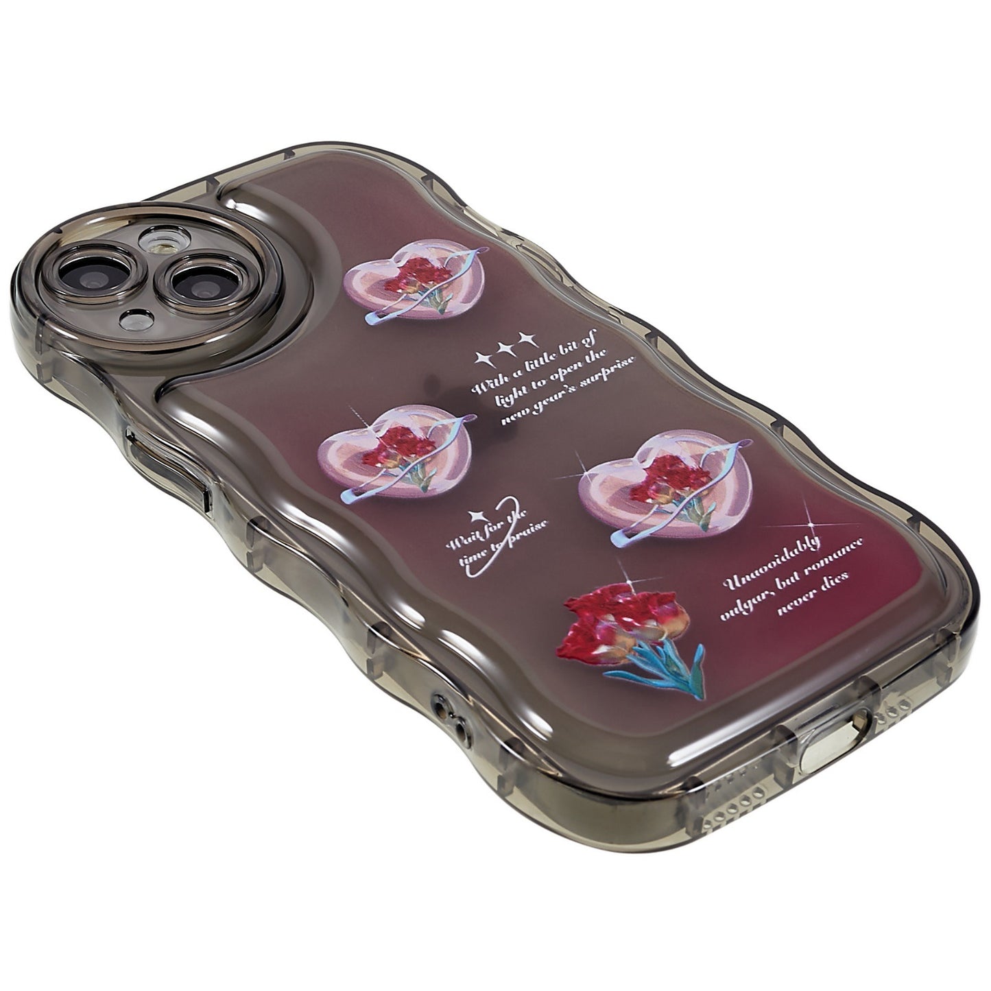 For iPhone 13 6.1 inch Pattern Printed Wave-shaped Edge Soft TPU Anti-shock Mobile Phone Case Cover