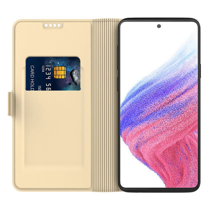 For Samsung Galaxy A52 4G / 5G / A52s 5G Card Slot Design PU Leather Folio Case Flip Stand Magnetic Phone Cover