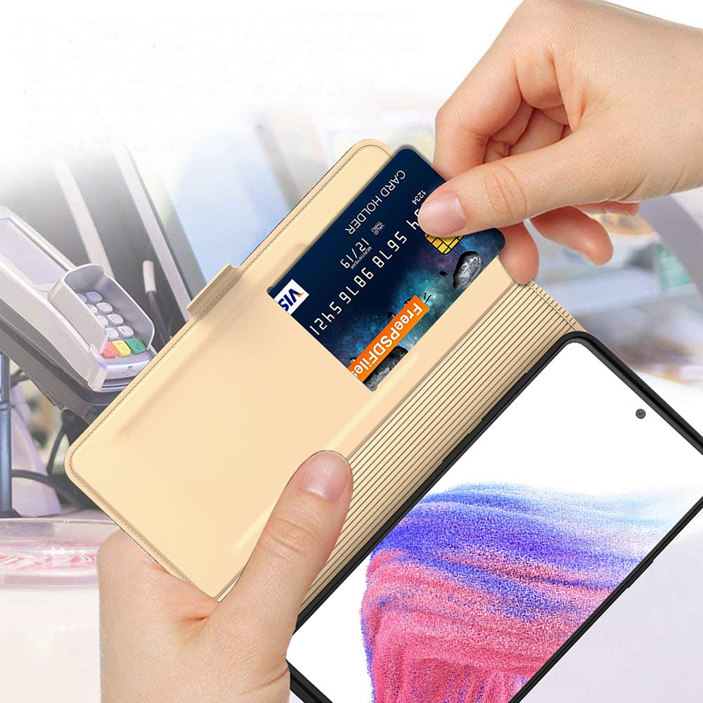 For Samsung Galaxy A52 4G / 5G / A52s 5G Card Slot Design PU Leather Folio Case Flip Stand Magnetic Phone Cover