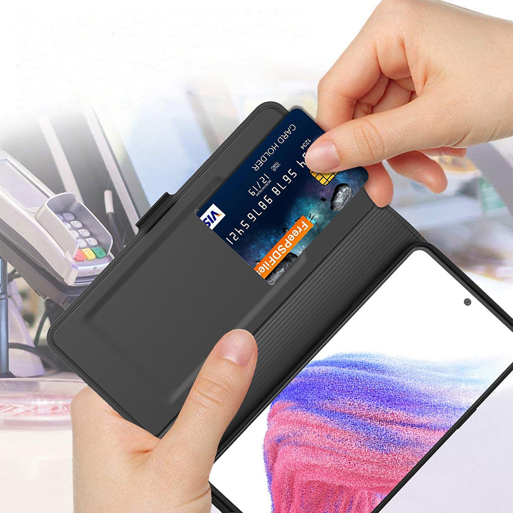 For Samsung Galaxy A52 4G / 5G / A52s 5G Card Slot Design PU Leather Folio Case Flip Stand Magnetic Phone Cover