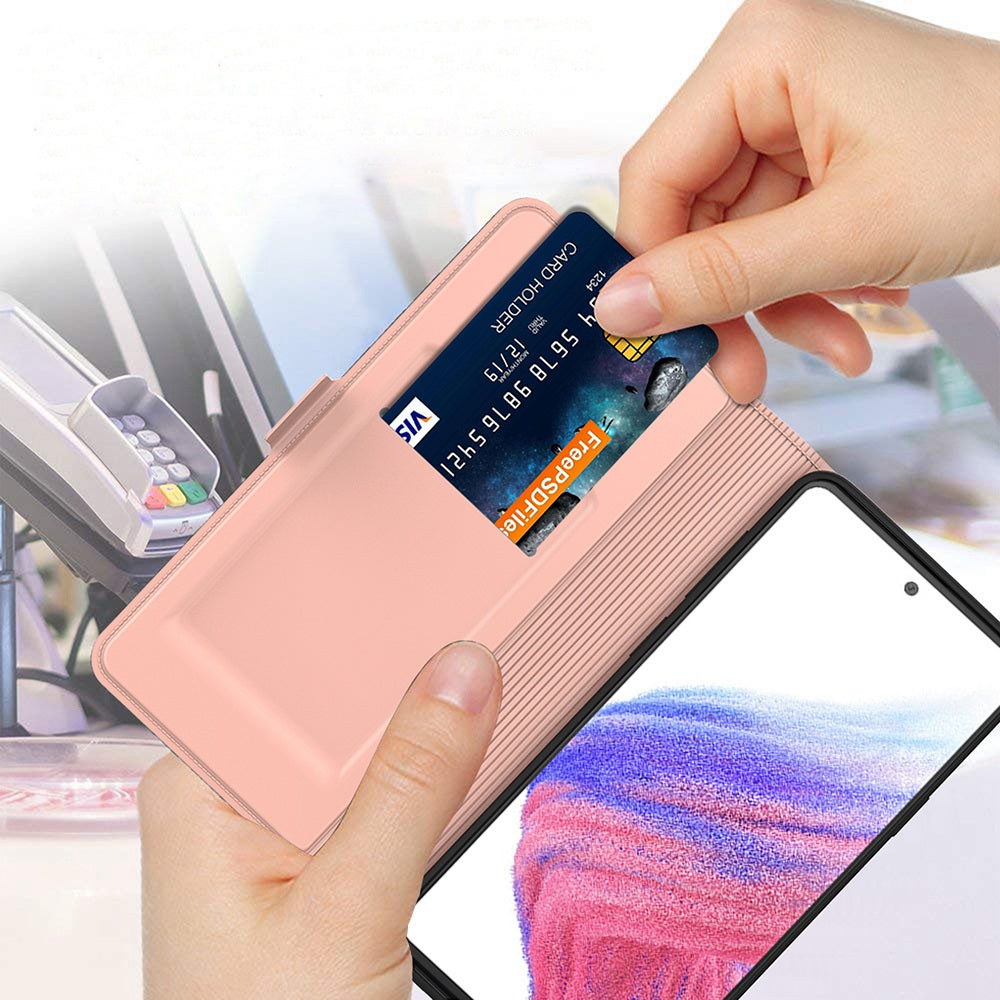 For Samsung Galaxy A52 4G / 5G / A52s 5G Card Slot Design PU Leather Folio Case Flip Stand Magnetic Phone Cover