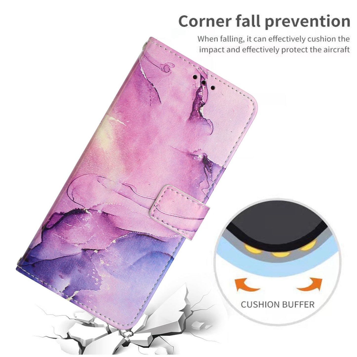 For Xiaomi Redmi 10C 4G / Redmi 10 (India) 4G PU Leather Magnetic Flip Case Marble Pattern Printing Stand Wallet Phone Cover with Strap