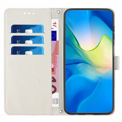 For Xiaomi Redmi 10C 4G / Redmi 10 (India) 4G PU Leather Magnetic Flip Case Marble Pattern Printing Stand Wallet Phone Cover with Strap