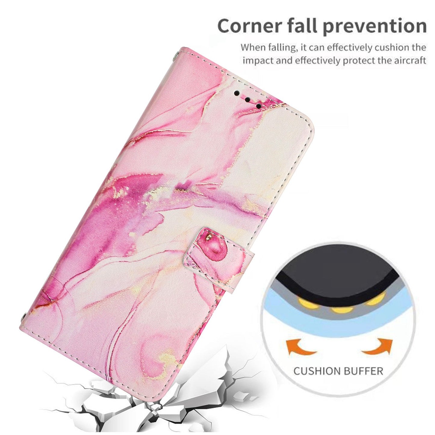 For Xiaomi Redmi 10C 4G / Redmi 10 (India) 4G PU Leather Magnetic Flip Case Marble Pattern Printing Stand Wallet Phone Cover with Strap