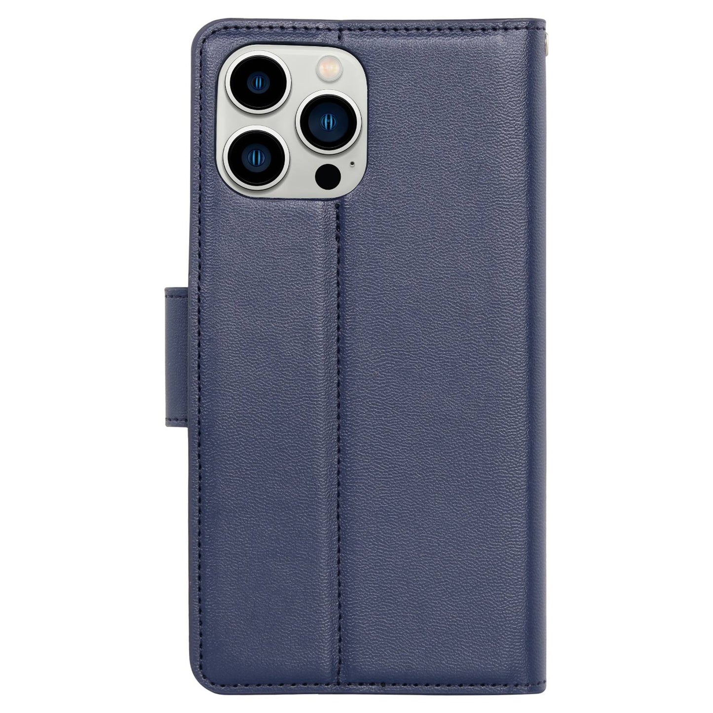 HANMAN Mill Series for iPhone 13 Pro 6.1 inch PU Leather Wallet Cover Folio Flip Foldable Stand Full Protection Inner TPU Phone Case