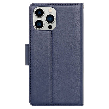 HANMAN Mill Series for iPhone 13 Pro 6.1 inch PU Leather Wallet Cover Folio Flip Foldable Stand Full Protection Inner TPU Phone Case