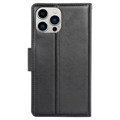 HANMAN Mill Series for iPhone 13 Pro 6.1 inch PU Leather Wallet Cover Folio Flip Foldable Stand Full Protection Inner TPU Phone Case