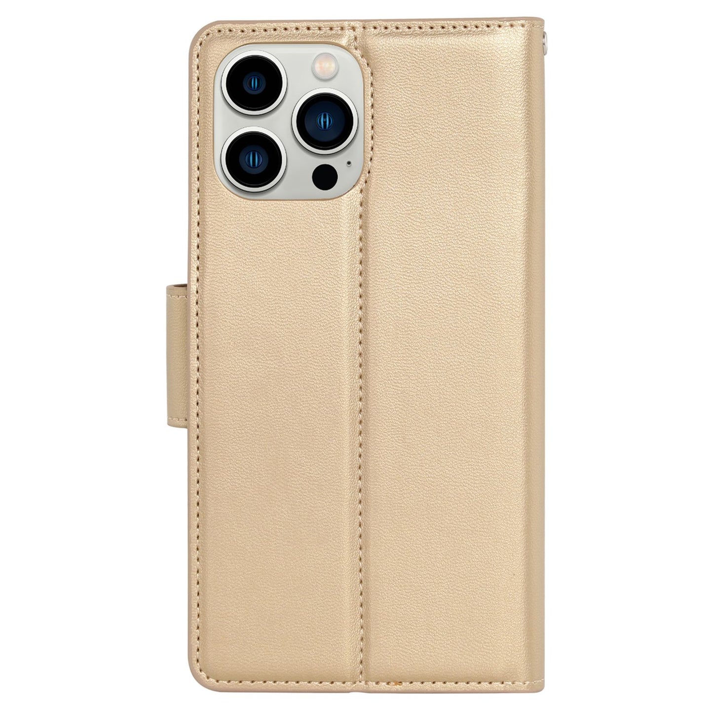 HANMAN Mill Series for iPhone 13 Pro 6.1 inch PU Leather Wallet Cover Folio Flip Foldable Stand Full Protection Inner TPU Phone Case