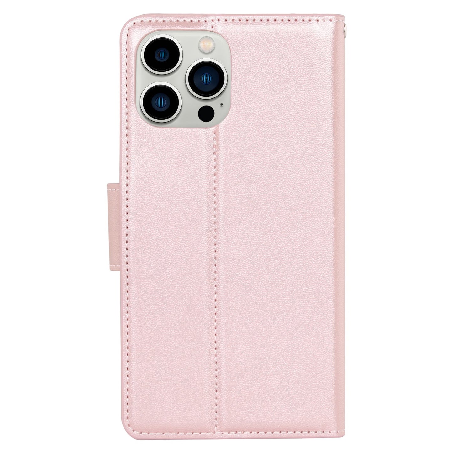 HANMAN Mill Series for iPhone 13 Pro 6.1 inch PU Leather Wallet Cover Folio Flip Foldable Stand Full Protection Inner TPU Phone Case