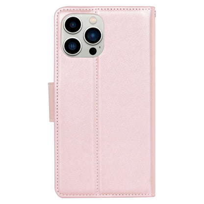 HANMAN Mill Series for iPhone 13 Pro 6.1 inch PU Leather Wallet Cover Folio Flip Foldable Stand Full Protection Inner TPU Phone Case