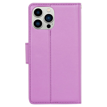 HANMAN Mill Series for iPhone 13 Pro 6.1 inch PU Leather Wallet Cover Folio Flip Foldable Stand Full Protection Inner TPU Phone Case