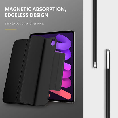For iPad mini (2021) PU Leather Tri-fold Folio Case Magnetic Absorption Shock Absorption Tablet Cover