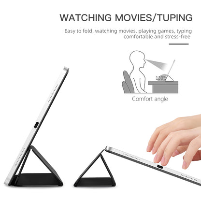 For iPad mini (2021) Trifold Stand Leather Tablet Case Magnetic Absorption Auto Wake / Sleep Protective Cover