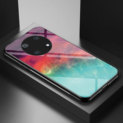 For Huawei Enjoy 50 Pro 4G / nova Y90 4G Painting Starry Sky Pattern Tempered Glass Case Soft TPU Hard PC Anti-Scratch Phone Cover