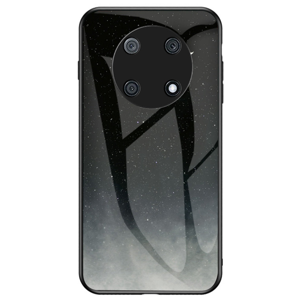 For Huawei Enjoy 50 Pro 4G / nova Y90 4G Painting Starry Sky Pattern Tempered Glass Case Soft TPU Hard PC Anti-Scratch Phone Cover