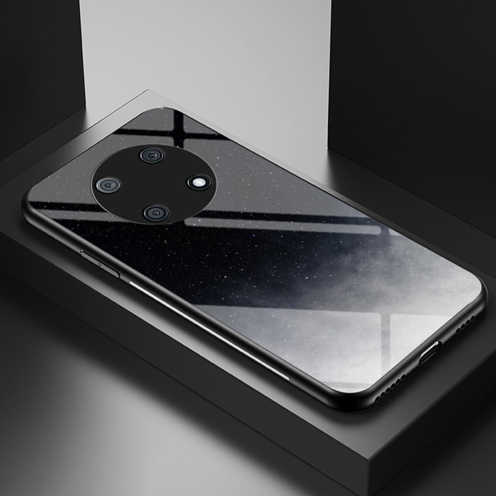For Huawei Enjoy 50 Pro 4G / nova Y90 4G Painting Starry Sky Pattern Tempered Glass Case Soft TPU Hard PC Anti-Scratch Phone Cover