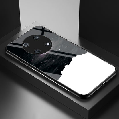 For Huawei Enjoy 50 Pro 4G / nova Y90 4G Painting Starry Sky Pattern Tempered Glass Case Soft TPU Hard PC Anti-Scratch Phone Cover