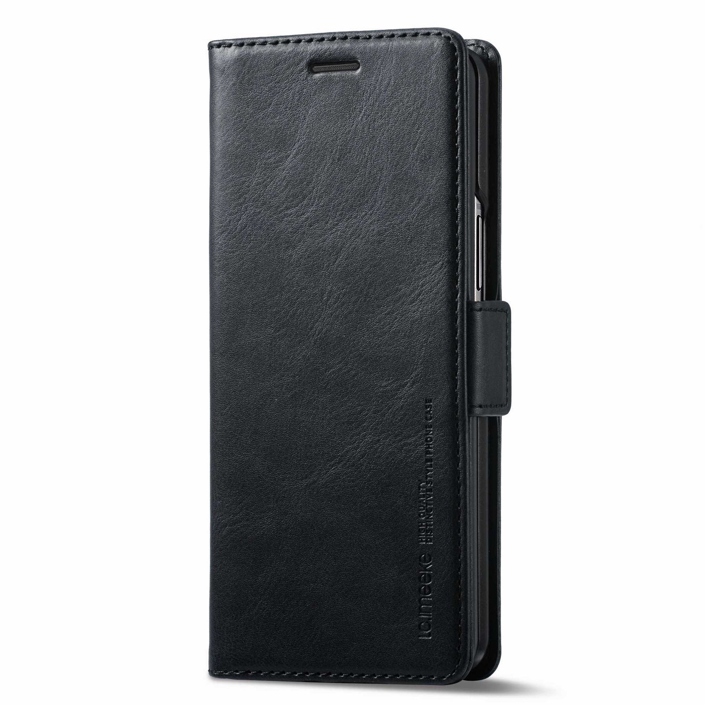LC.IMEEKE for Samsung Galaxy Z Fold3 5G RFID Blocking Phone Cover PU Leather + PC Wallet Stand Double Magnetic Clasps Phone Shell
