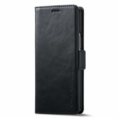 LC.IMEEKE for Samsung Galaxy Z Fold3 5G RFID Blocking Phone Cover PU Leather + PC Wallet Stand Double Magnetic Clasps Phone Shell