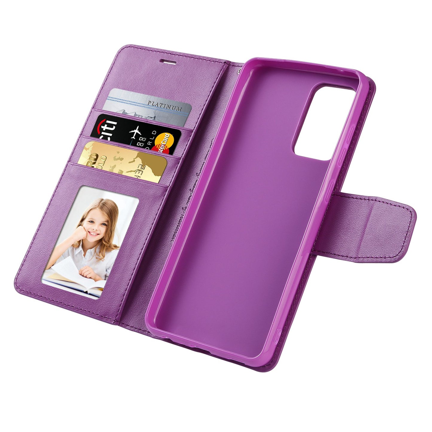 HANMAN Mill Series for Samsung Galaxy A52 4G / 5G / A52s 5G Wallet Case PU Leather Stand Magnetic Clasp Shockproof Cover
